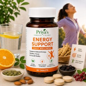 Priya's Homeopathy Energy Support Formula for Daily Energy and Vitality
