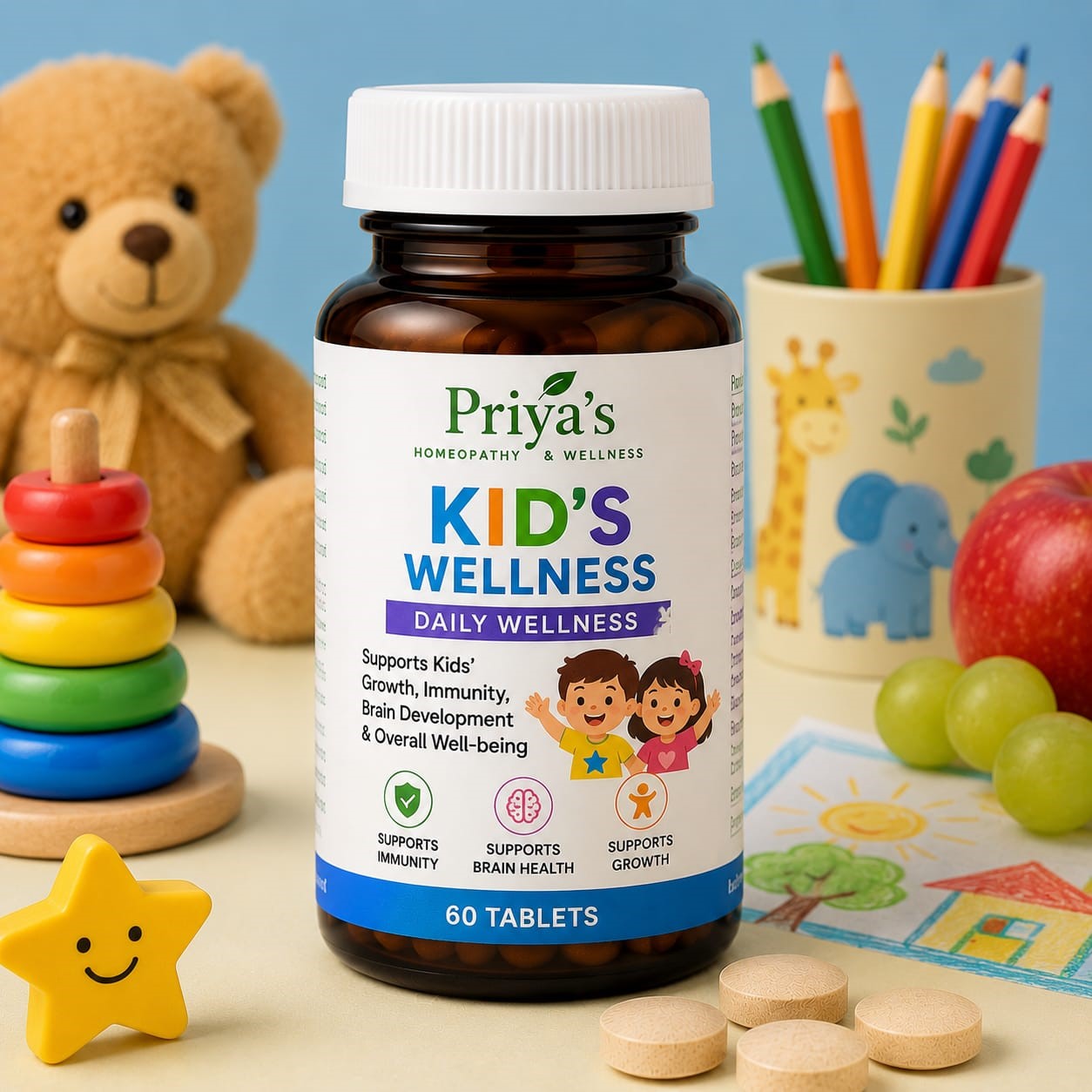 Priya's Homeopathy Kids Wellness Drops for Children's Daily Health and Vitality