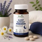 Priya's Homeopathy Sleep Support Formula Tablets for Relaxation and Nighttime Wellness